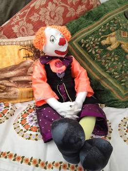 Clown Rod Puppet doll