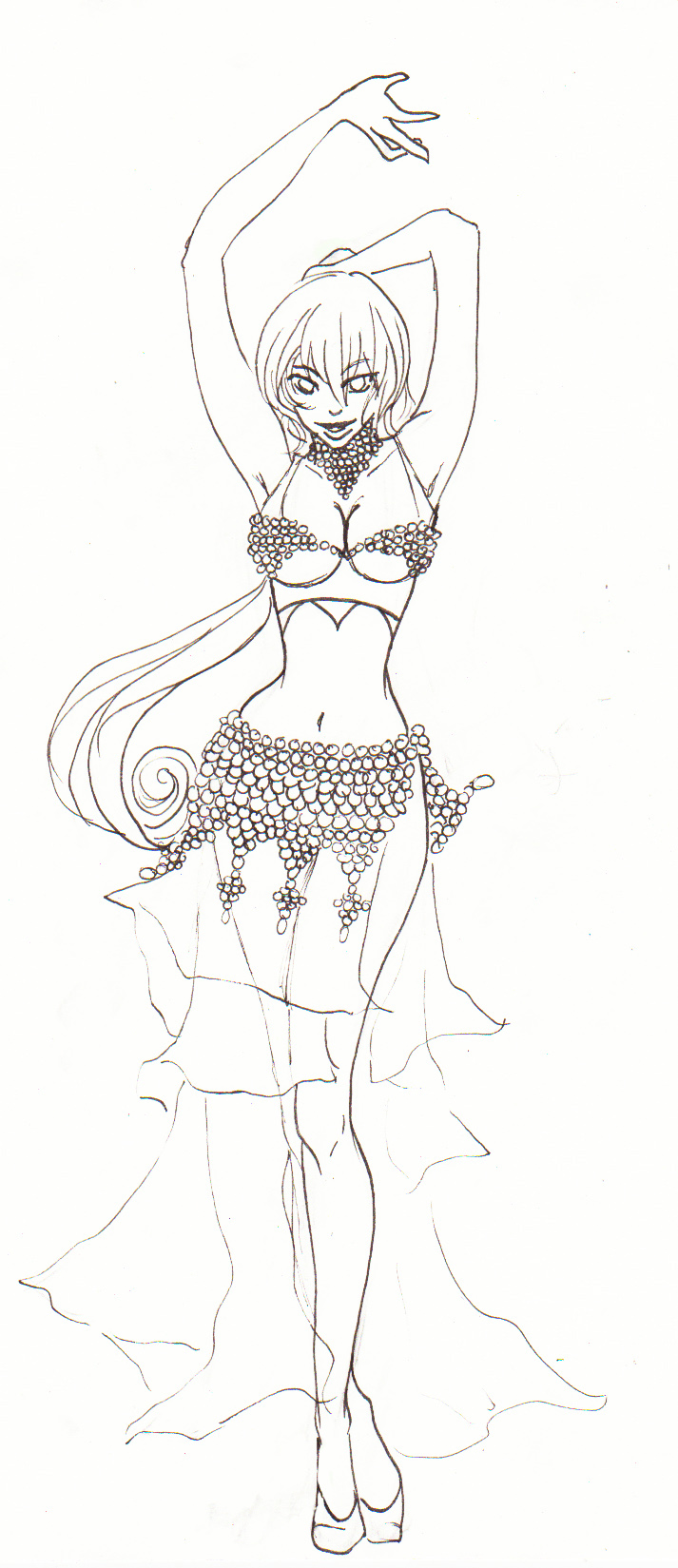 Bellydancer Lineart