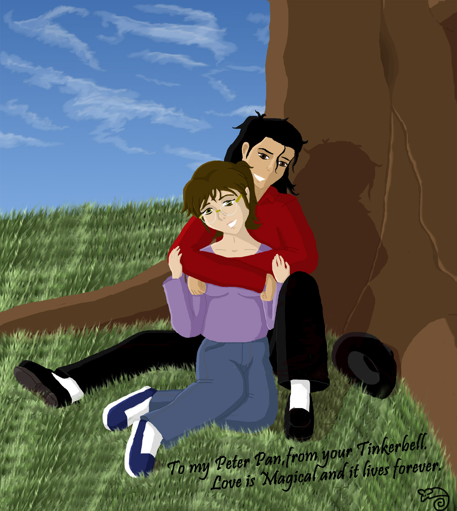 Peter and Tinkerbell - MJ art