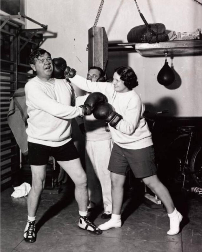 Julia Ruth boxing father Babe Ruth by bertsknee on DeviantArt