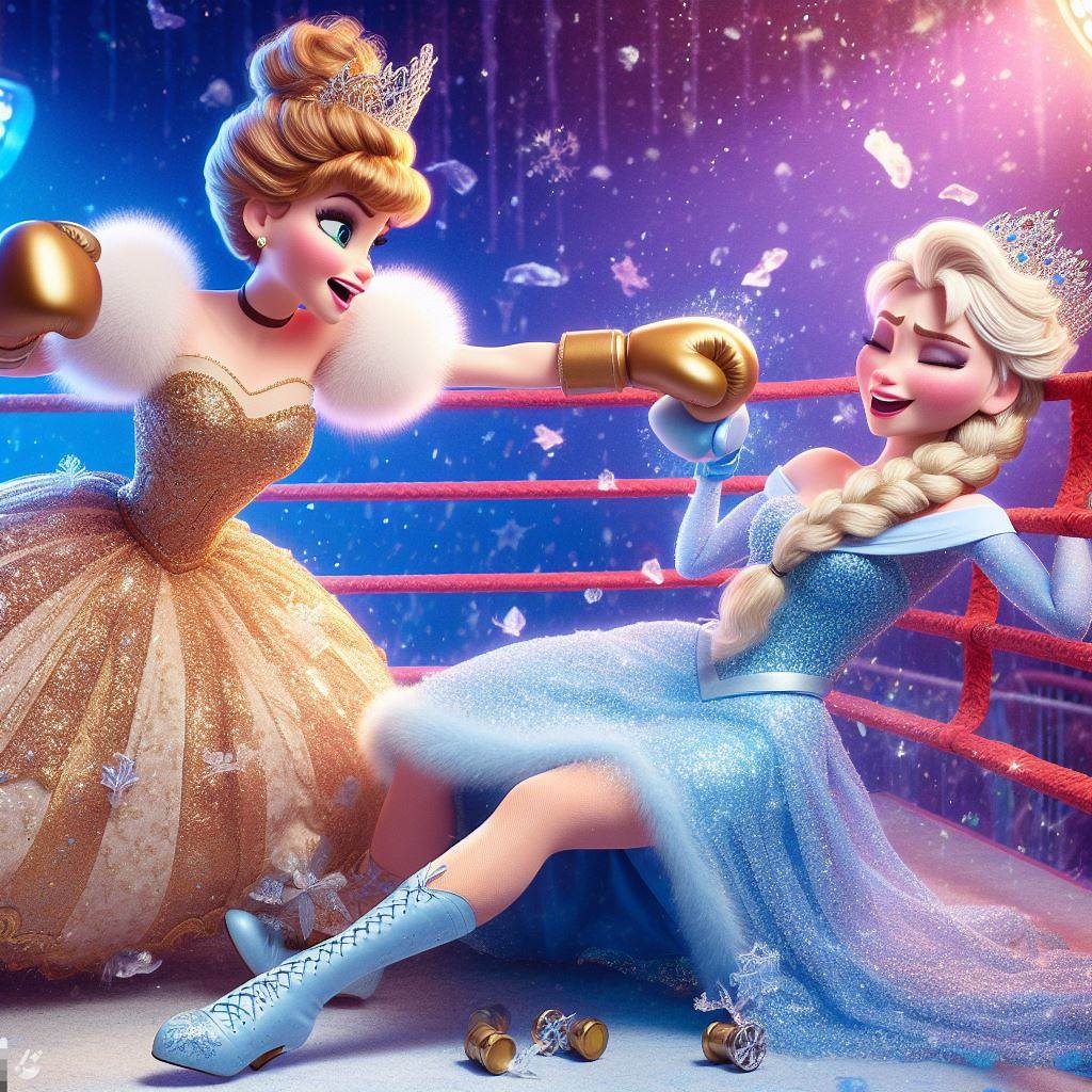 Cinderella ends Elsa's good run ends in round 5. by bertsknee on DeviantArt