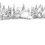 Phone Doodles: Trees on Snowy Hill