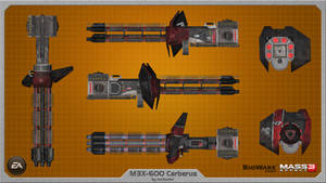 M3X-600 Cerberus heavy weapon ME2 wallpaper