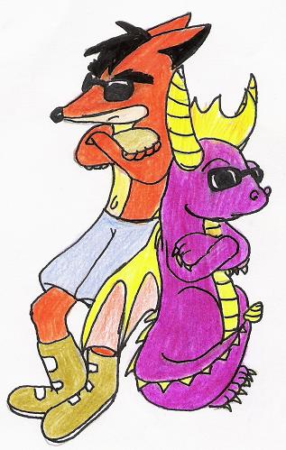 Spyro and crash bandicoot