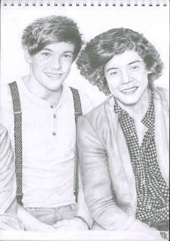 Louis Tomlinson and Harry Styles portrait (scan)