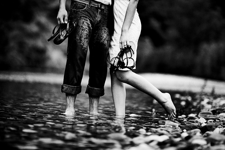 Barefoot couple...
