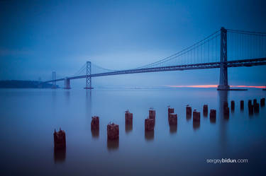 Early sunrise at Bay Bridge
