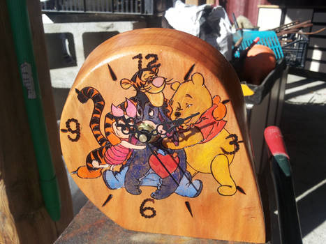 Winnie the pooh and pals wooden clock