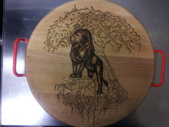 tree of life and lion
