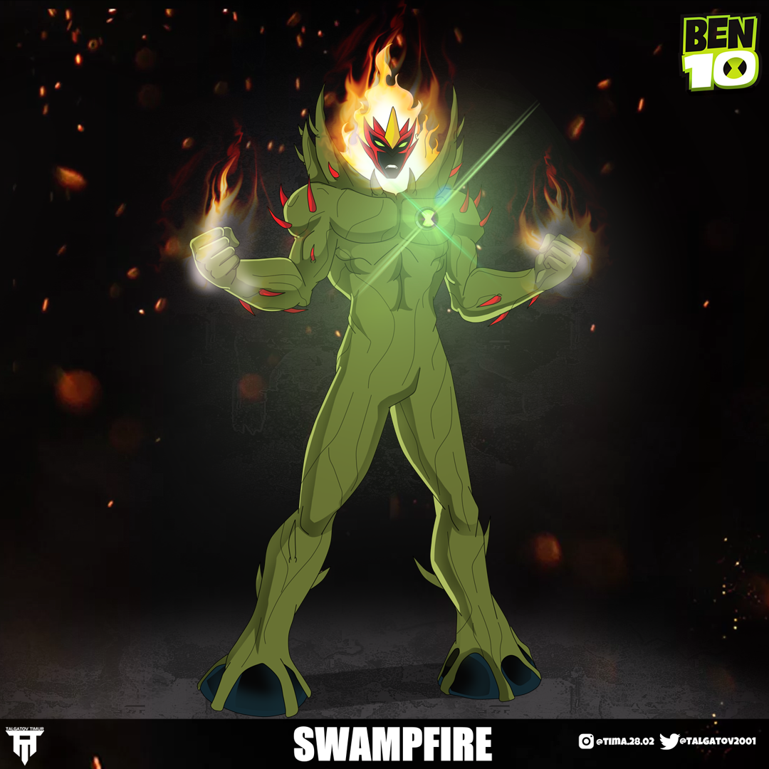 Ben 10 000 Swampfire by talgatov-timur on DeviantArt