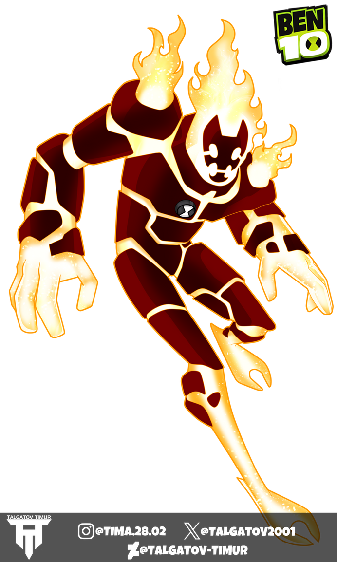 Ben 10 000 Heatblast Commissioned Art by talgatov-timur on DeviantArt