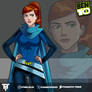 Ben 10 Commissioned art Gwen in Dc style