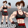 OPEN ADOPT AUCTION Muscle Wrestling BOX girl