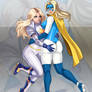 StarBlaze and Blonde Blazer commission art