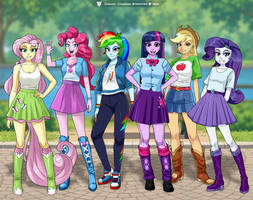 Human My little pony equestria commission art