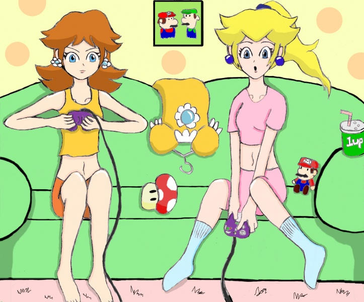 Peach And Daisy S Day Off By Cubeboxstation On Deviantart