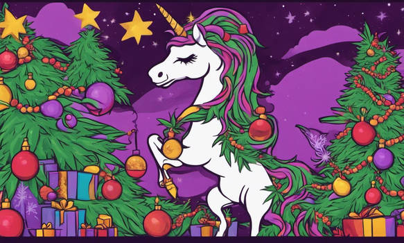 WeedLitPurpleUnicorn420ChristmasHazeBlazeGrace