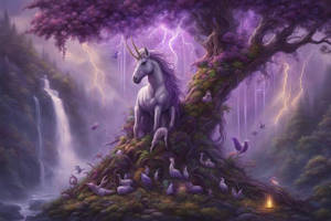 PurpleUnicornFairyFireGrandHighOakWaterfall
