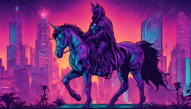 Purple unicornNeonlightHighHazeCatBatWomanRideress