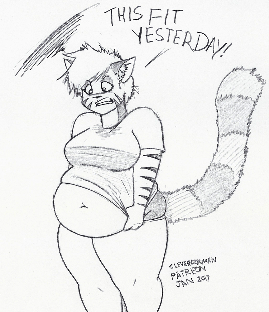 Jan 2017 Patreon Sketch: FIT YOU SHIRT!