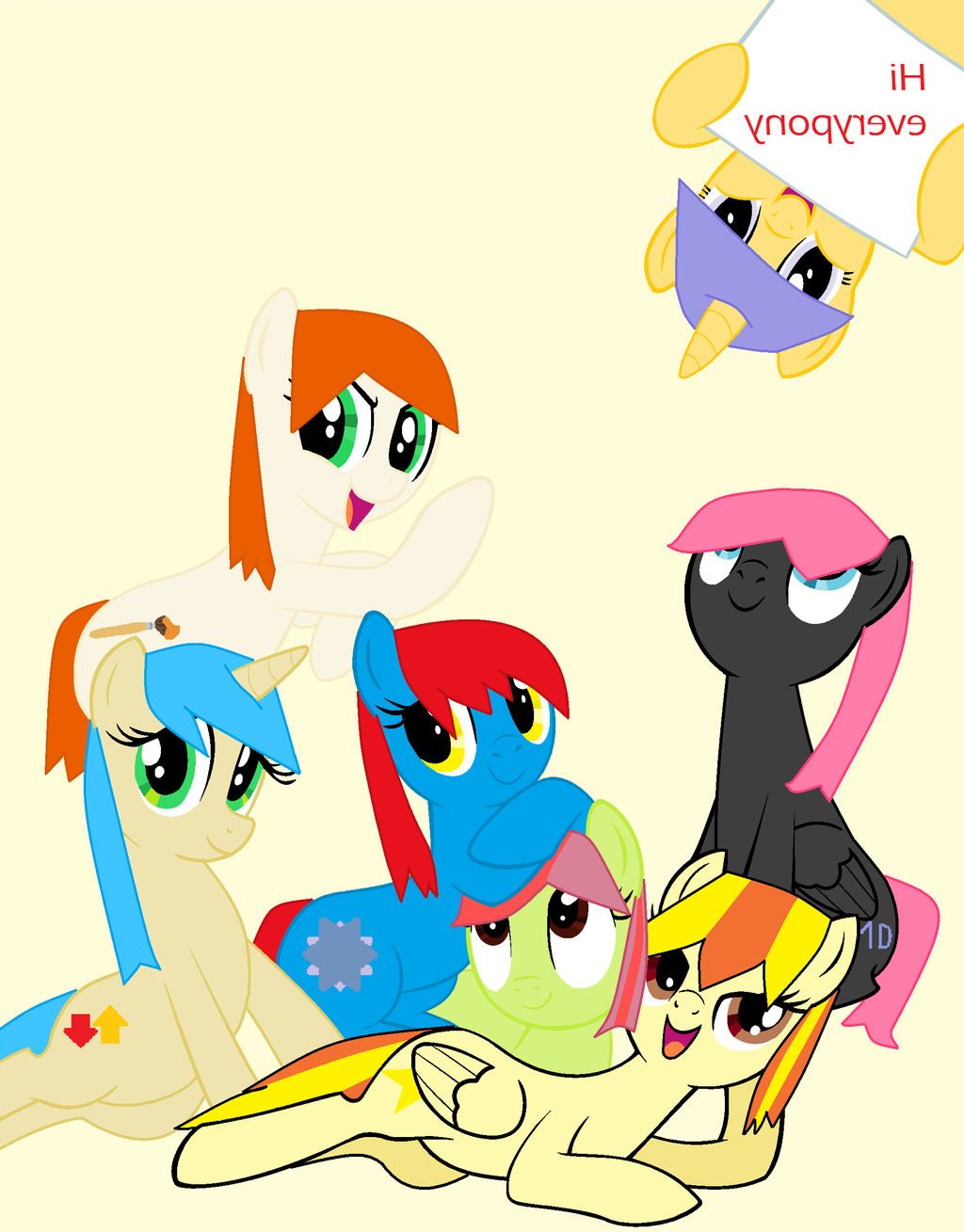 Mlp Socializing Mlp Group Smile To The Camera by Nefeloma21 on DeviantArt