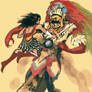 Wonder Woman vs Tezcatlipoca