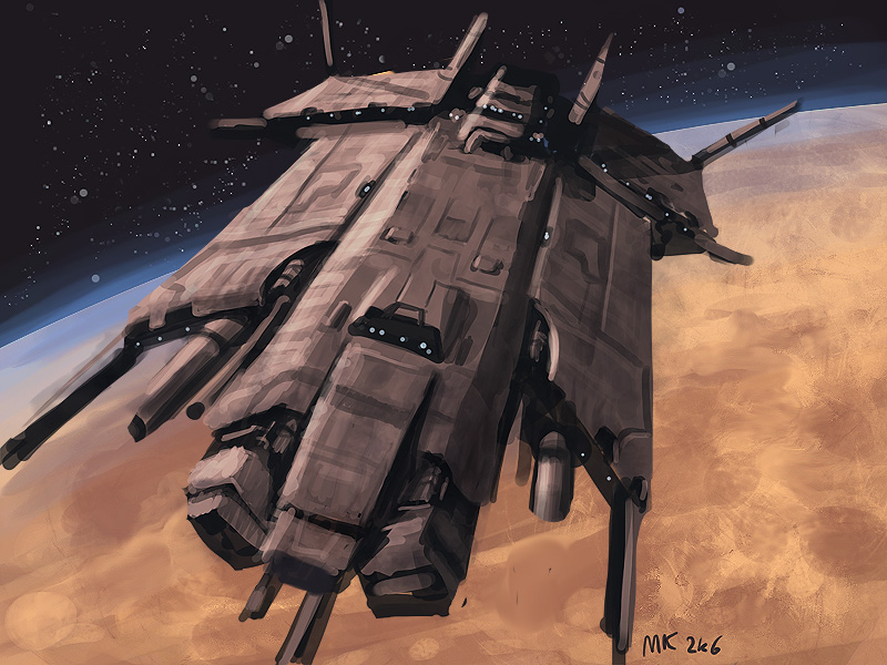Mk01 Deviantart Speedpaint: Starship by MK01 on DeviantArt