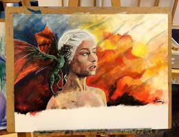 Daenerys Targaryen and Drogon - Game of Thrones