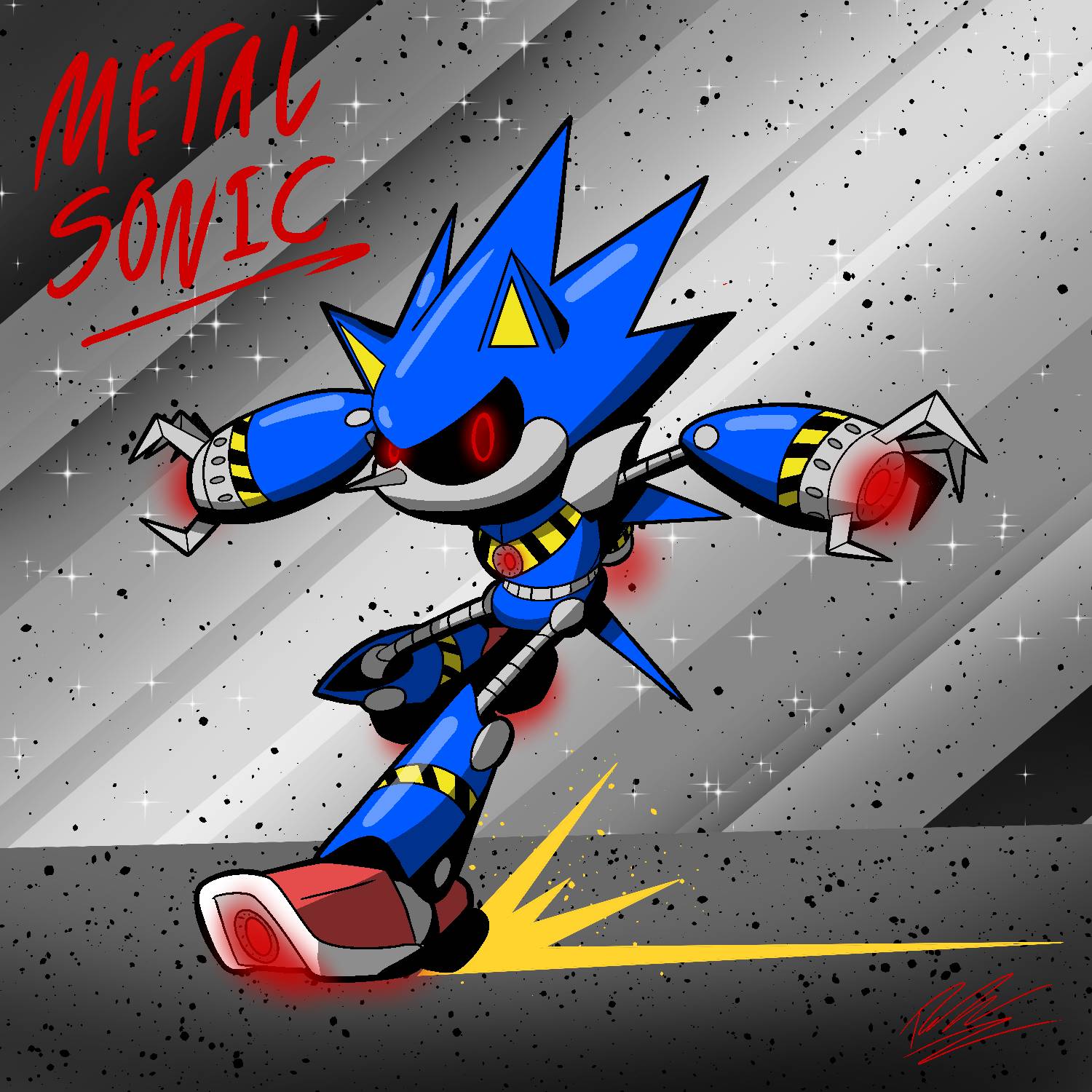 ArtStation - Comic styled Metal Sonic