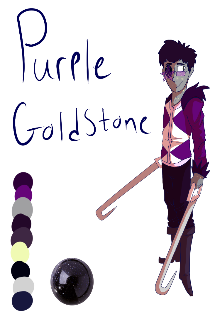 Purple Goldstone Gemsona