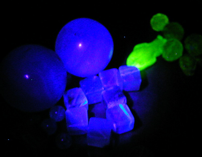 green fluorite + uranium glass