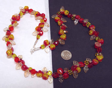 Harvest bonfire necklace, sun