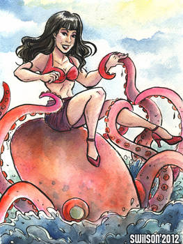 Bettie on an octupus