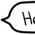 Hello 1 Speech Bubble - Beemote