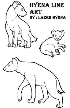 Hyena Lineart