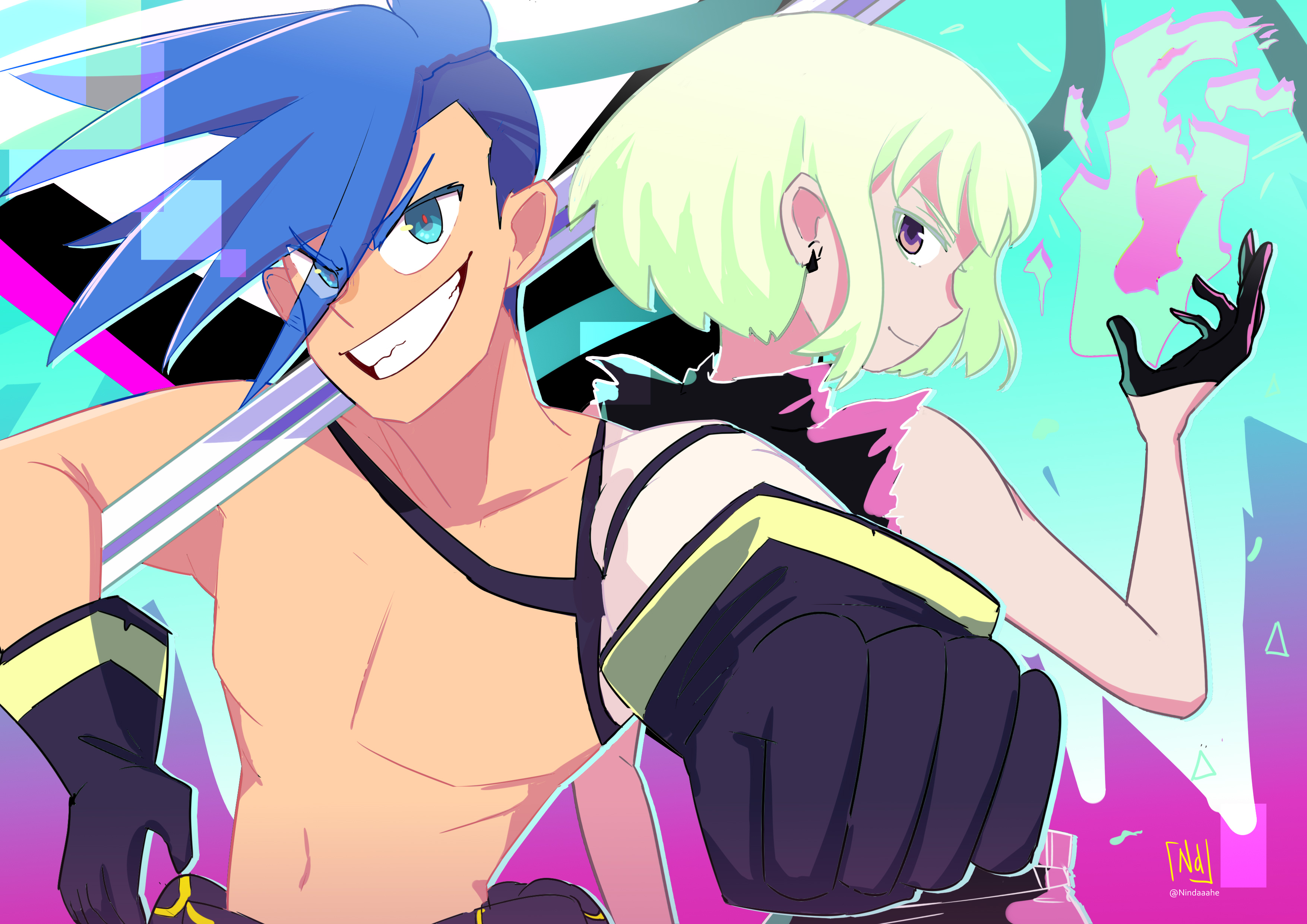 Promare Fanart Galo and Lio by Ndaaahe on DeviantArt