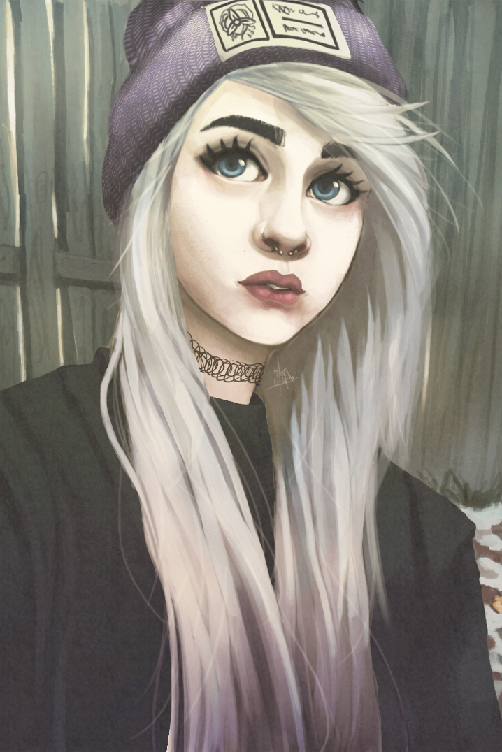 White haired girl by anicentprophecies on DeviantArt
