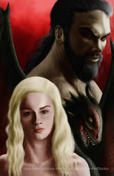 Khalessi and Khal Drogo by ceremono