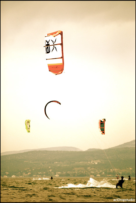 kite surfing..