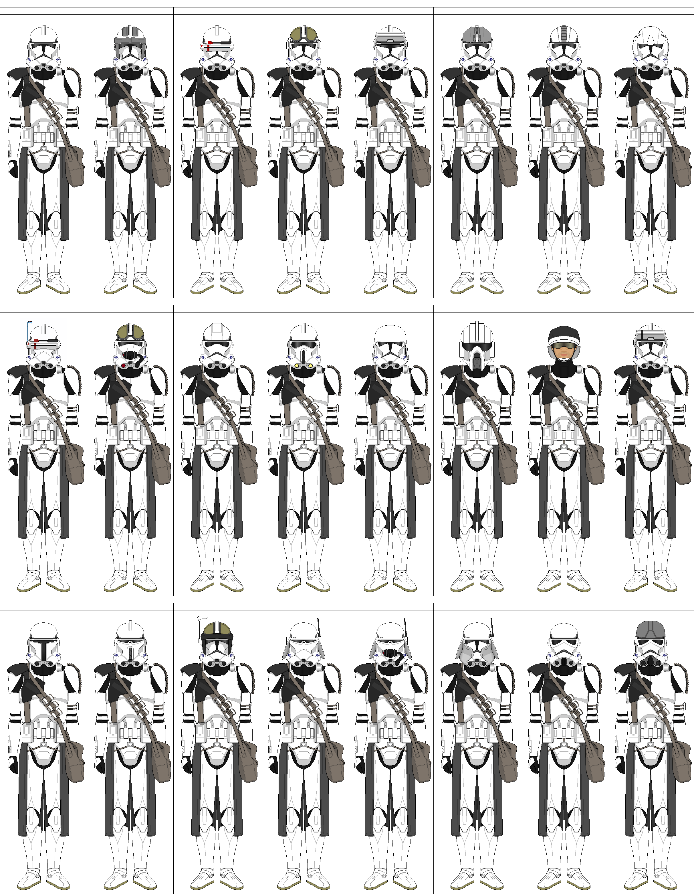 Clone Types Heavy Clone Trooper Variants by shadowwolfclonect on DeviantArt