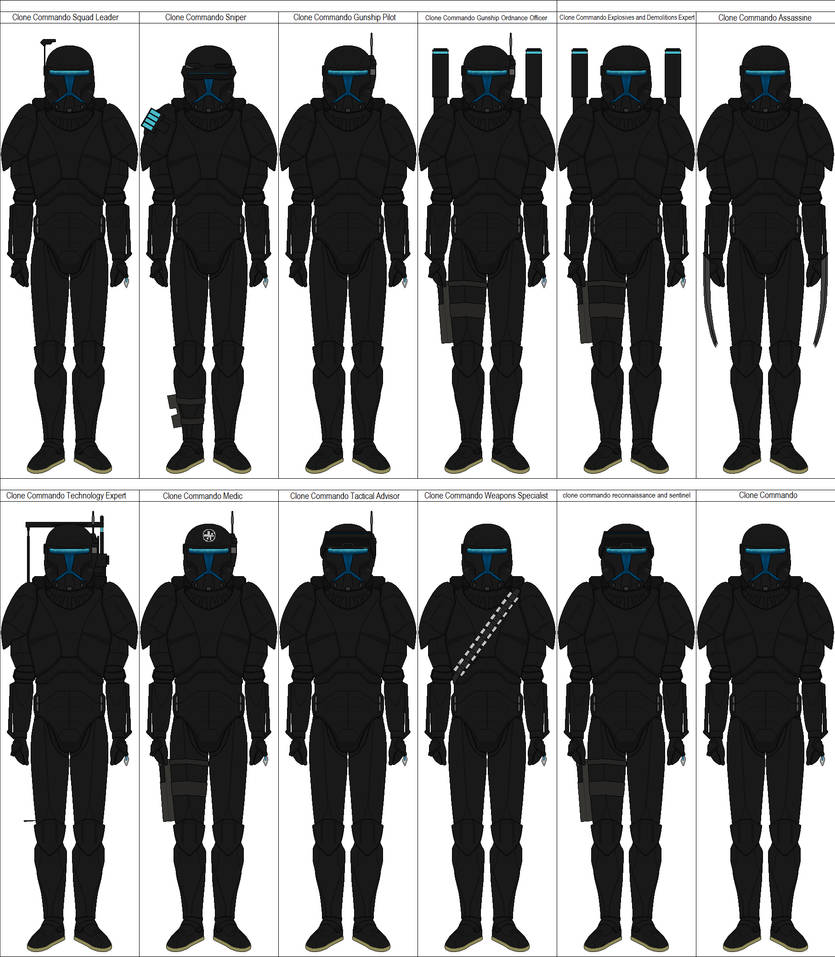 Shadow Clones Commandos by shadowwolfclonect on DeviantArt