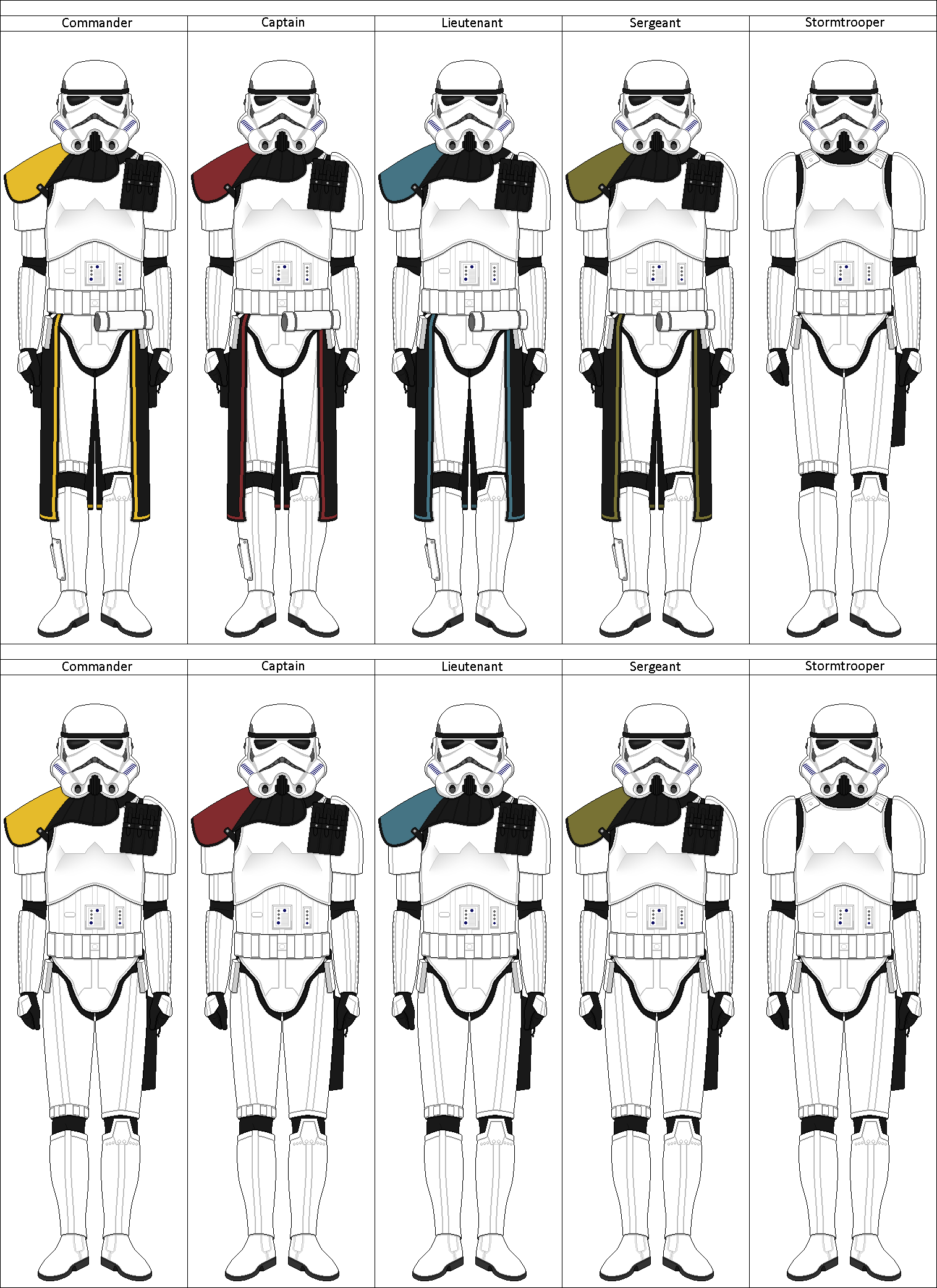 Stormtrooper Ranks by shadowwolfclonect on DeviantArt