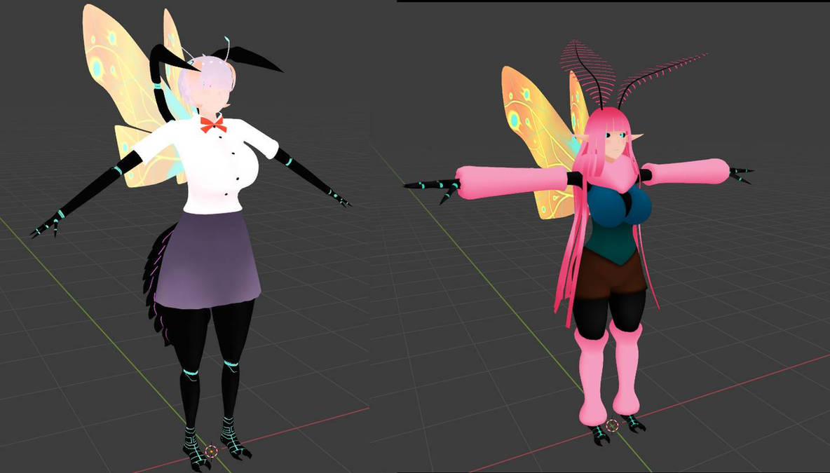 Bug girl before and after by DarknessAurelius on DeviantArt