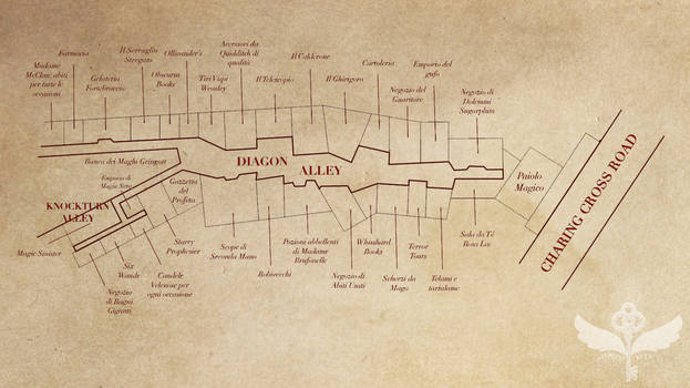 Diagon Alley - Knockturn Alley Map