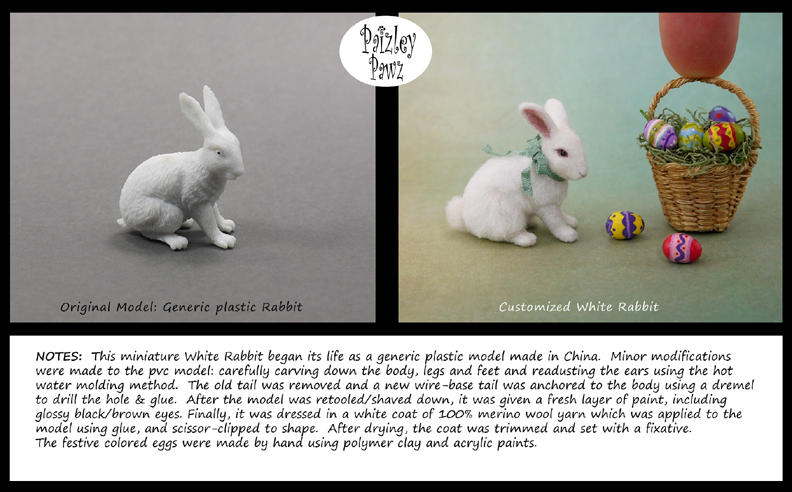 Customized plastic Rabbit model with wooly coat by PaizleyPawz on ...