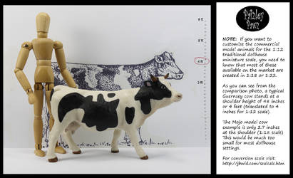 Model Cow comparison to 1:12 scale