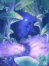 Dreamy Mushroom Forest 