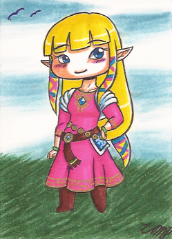 Art Card 04 - Zelda SS by VickyViolet