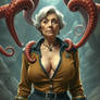 Old Women In Vintage Star Trek Uniforms With Gigan