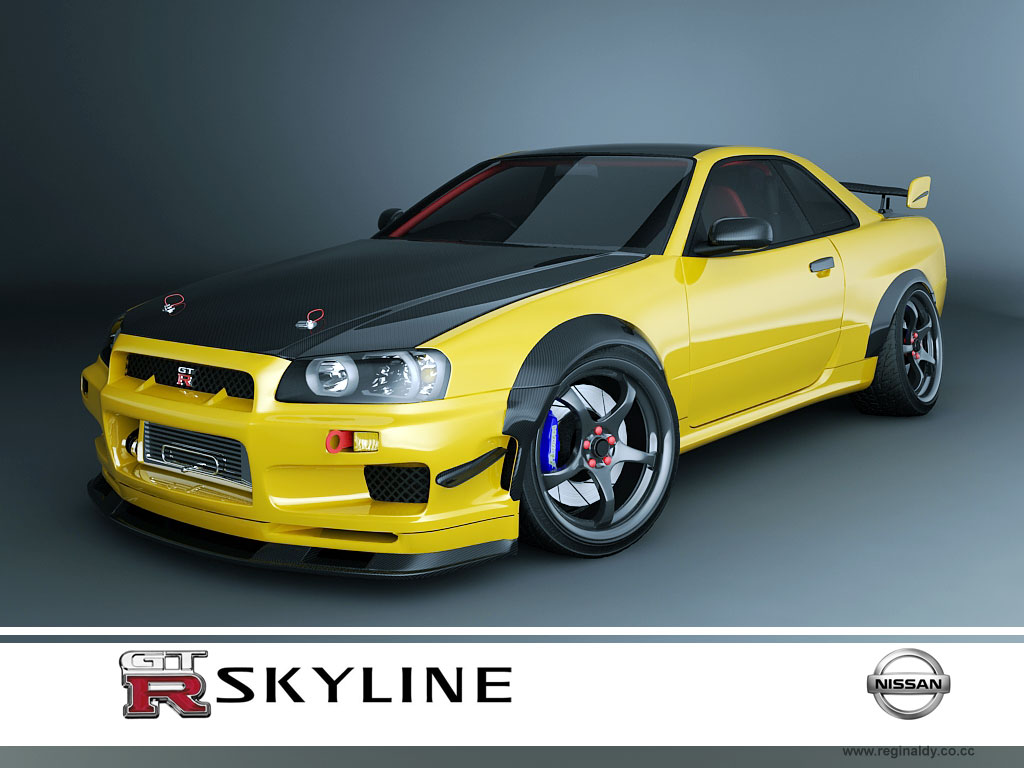 Gt R R34 Yellow nissan skyline GTR R34 yellow by 3dmanipulasi on DeviantArt